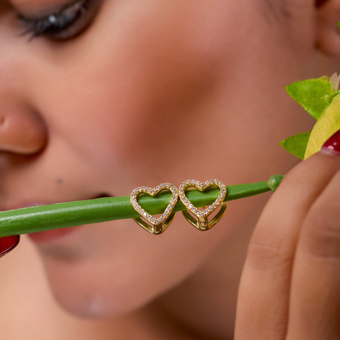 Celestia Love Crystal Heart Earrings