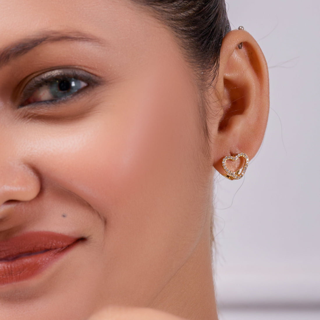 Celestia Love Crystal Heart Earrings
