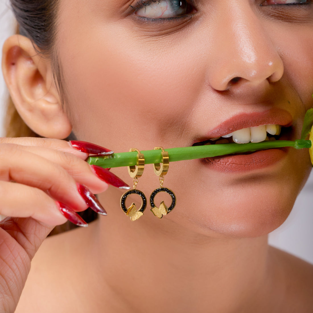 Chic Butterfly Loop Drop Earrings