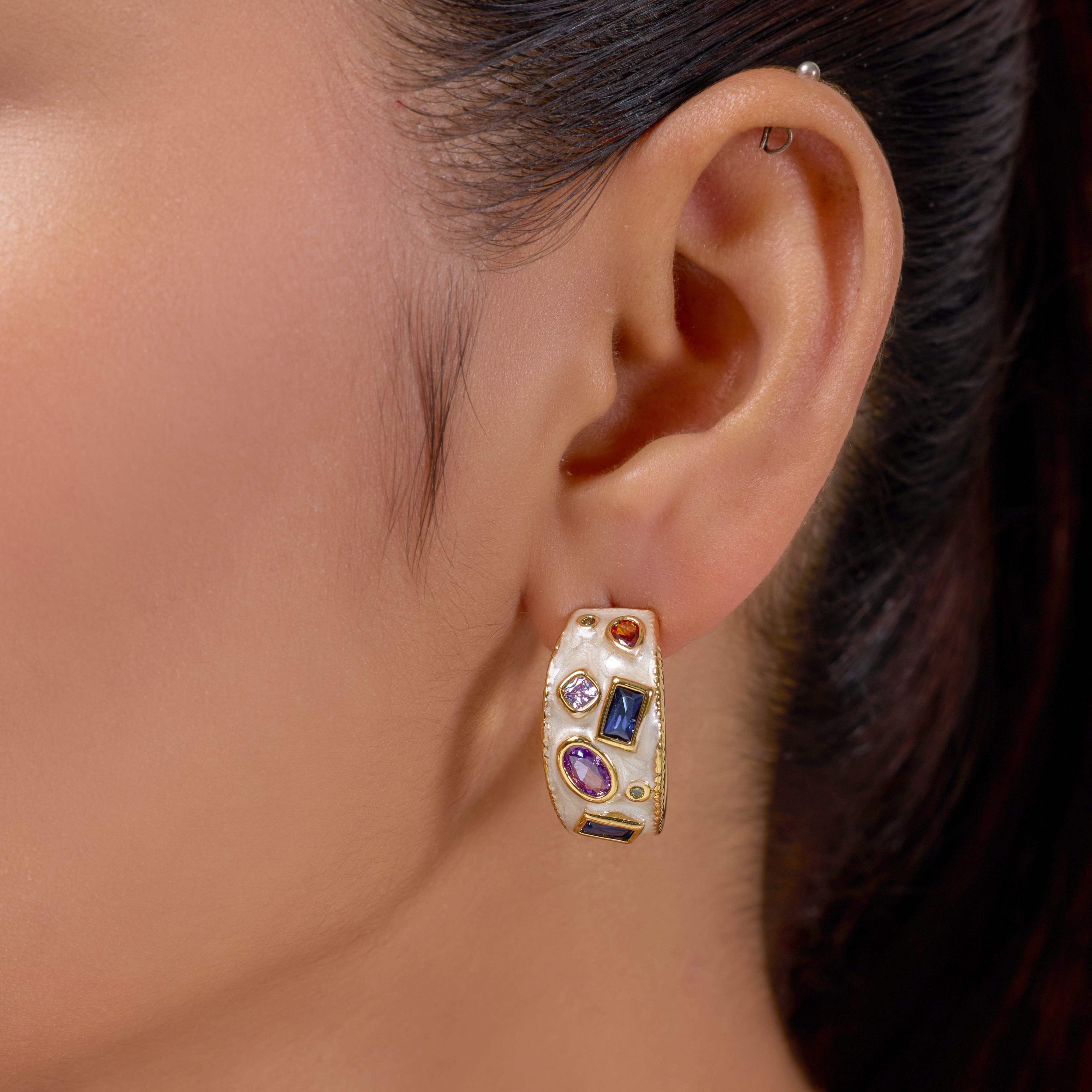 Resin Gems Earrings