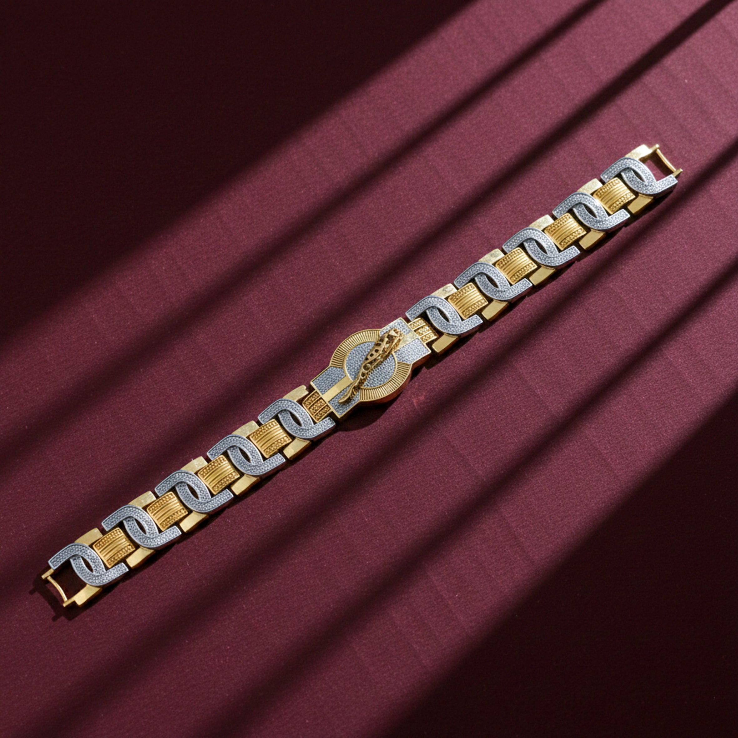 Crown Iced Gold Bracelet