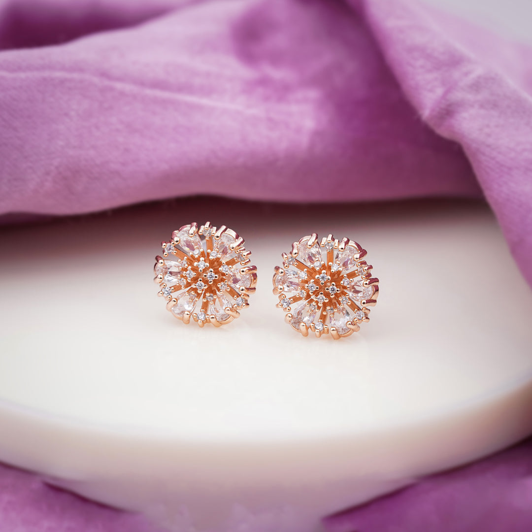 Aurora Sunburst Crystal Stud Earrings