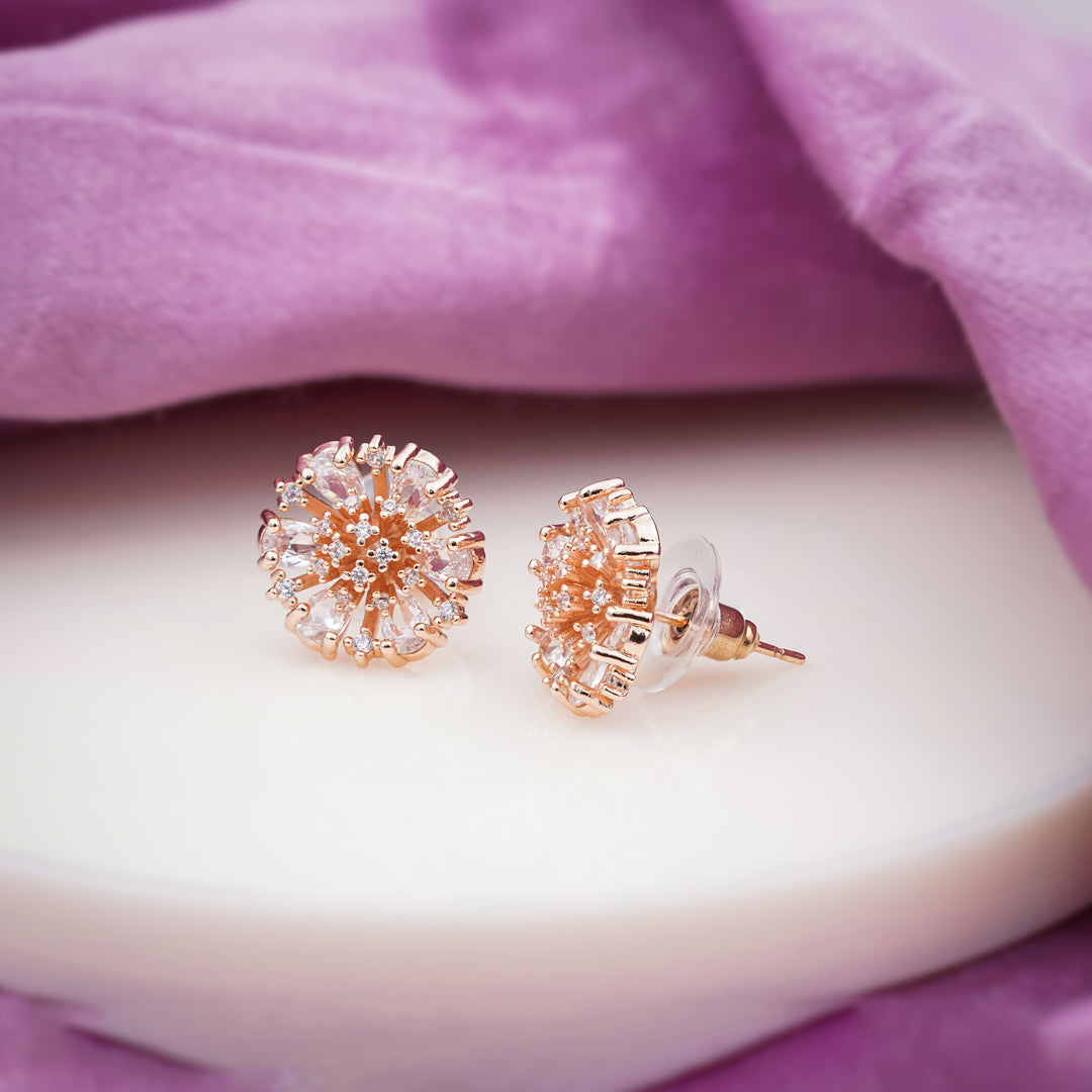 Aurora Sunburst Crystal Stud Earrings