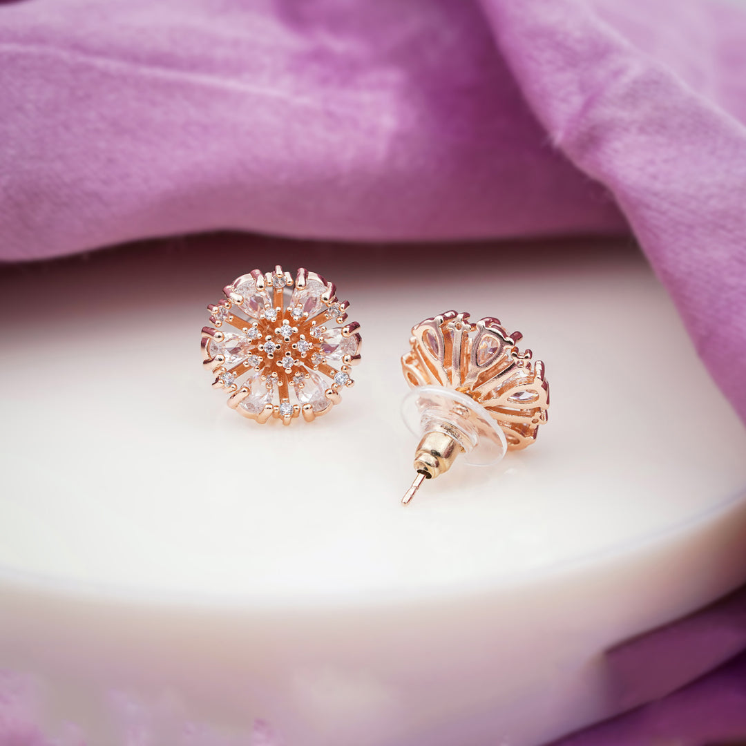 Aurora Sunburst Crystal Stud Earrings