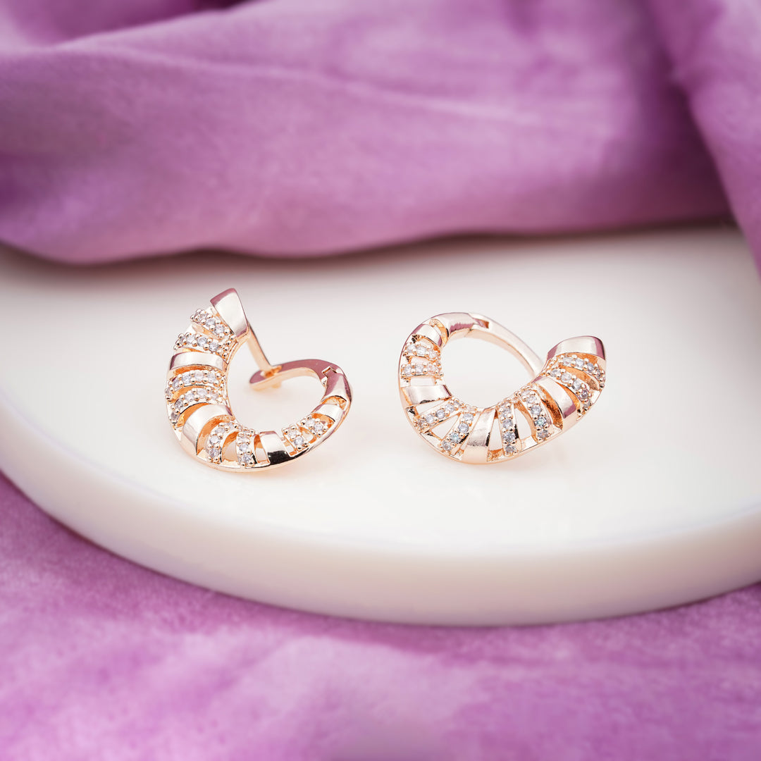 Diamond Enamel Hoop Earrings
