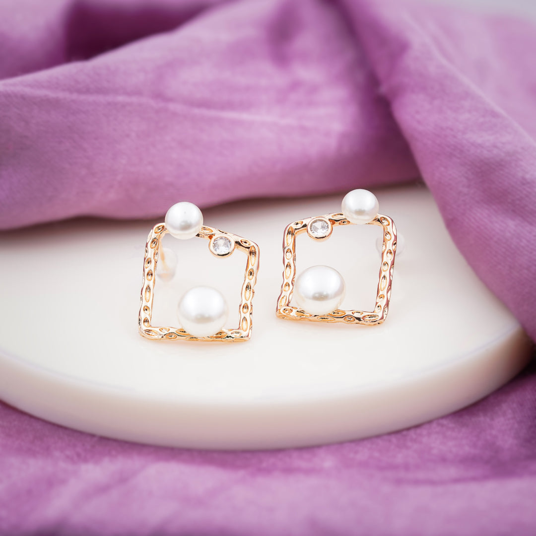 Square Pearl Earrings