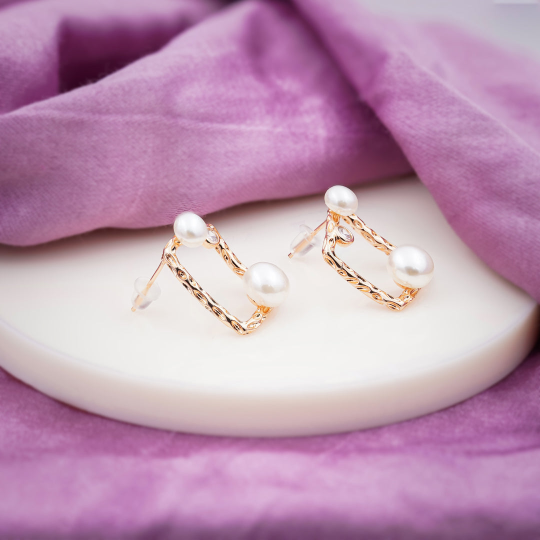 Square Pearl Earrings