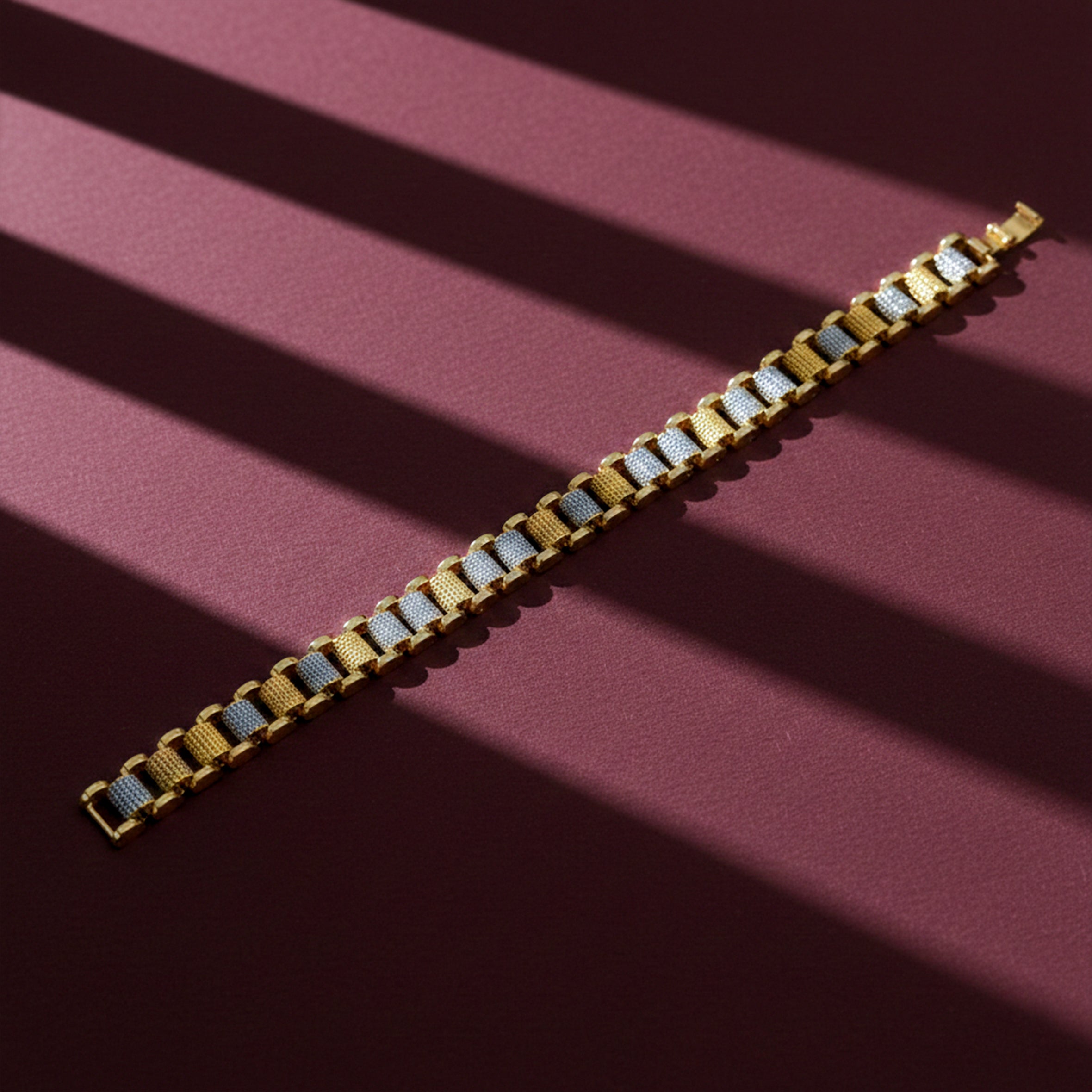 Elite Dual Finish Designer Bracelet