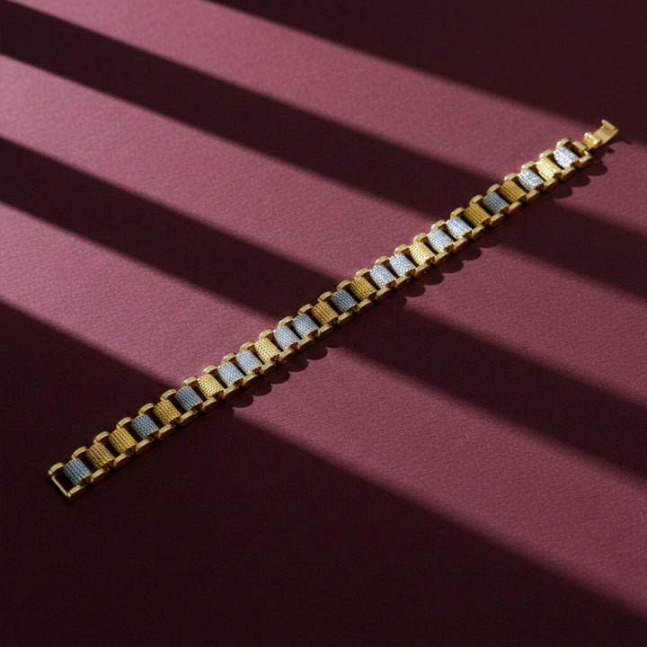 Elite Dual Finish Designer Bracelet