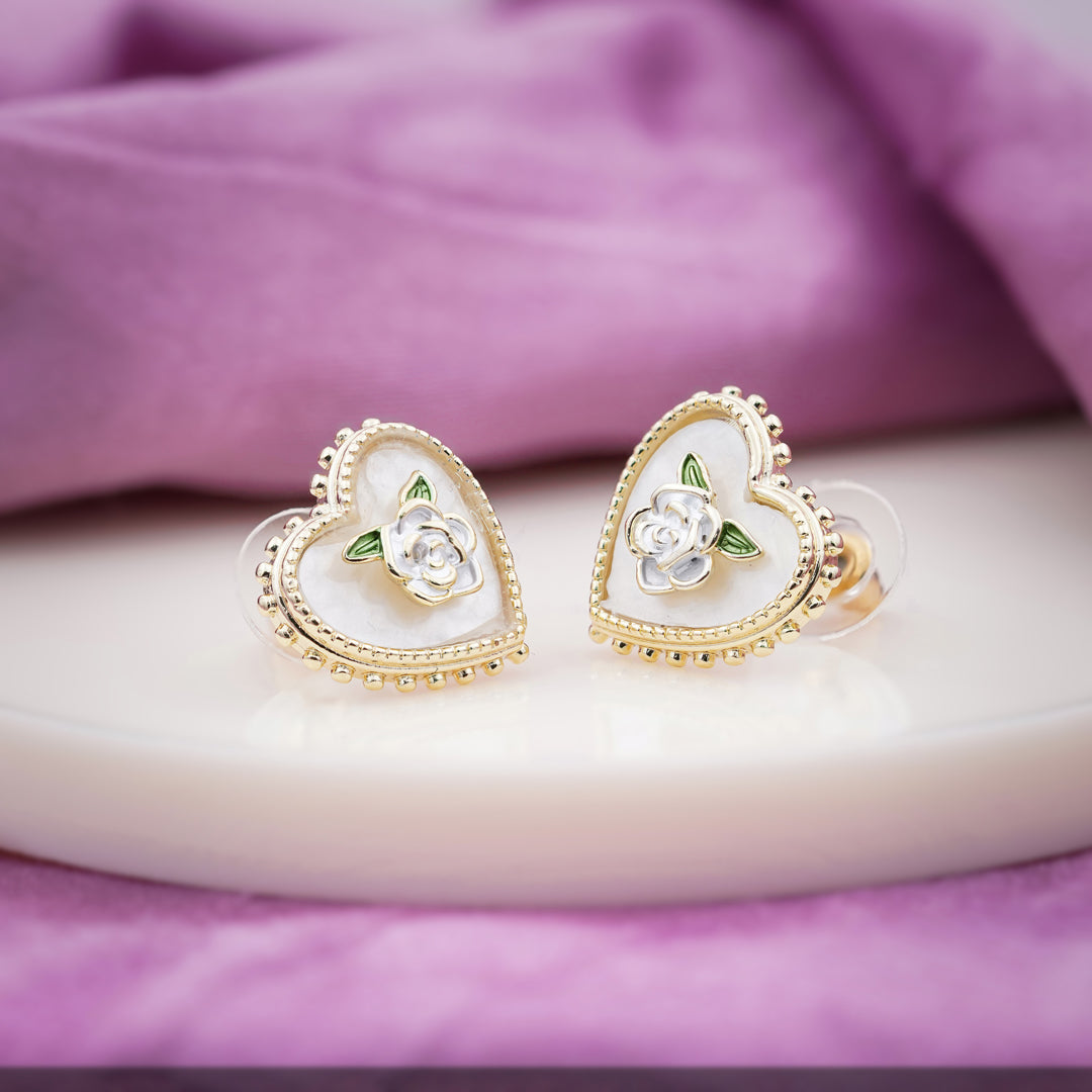 Opulent Heart Blossom Earrings