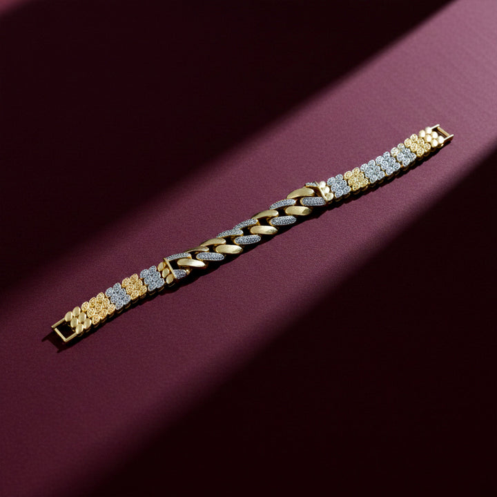 Iced Cuban Link Gold Bracelet