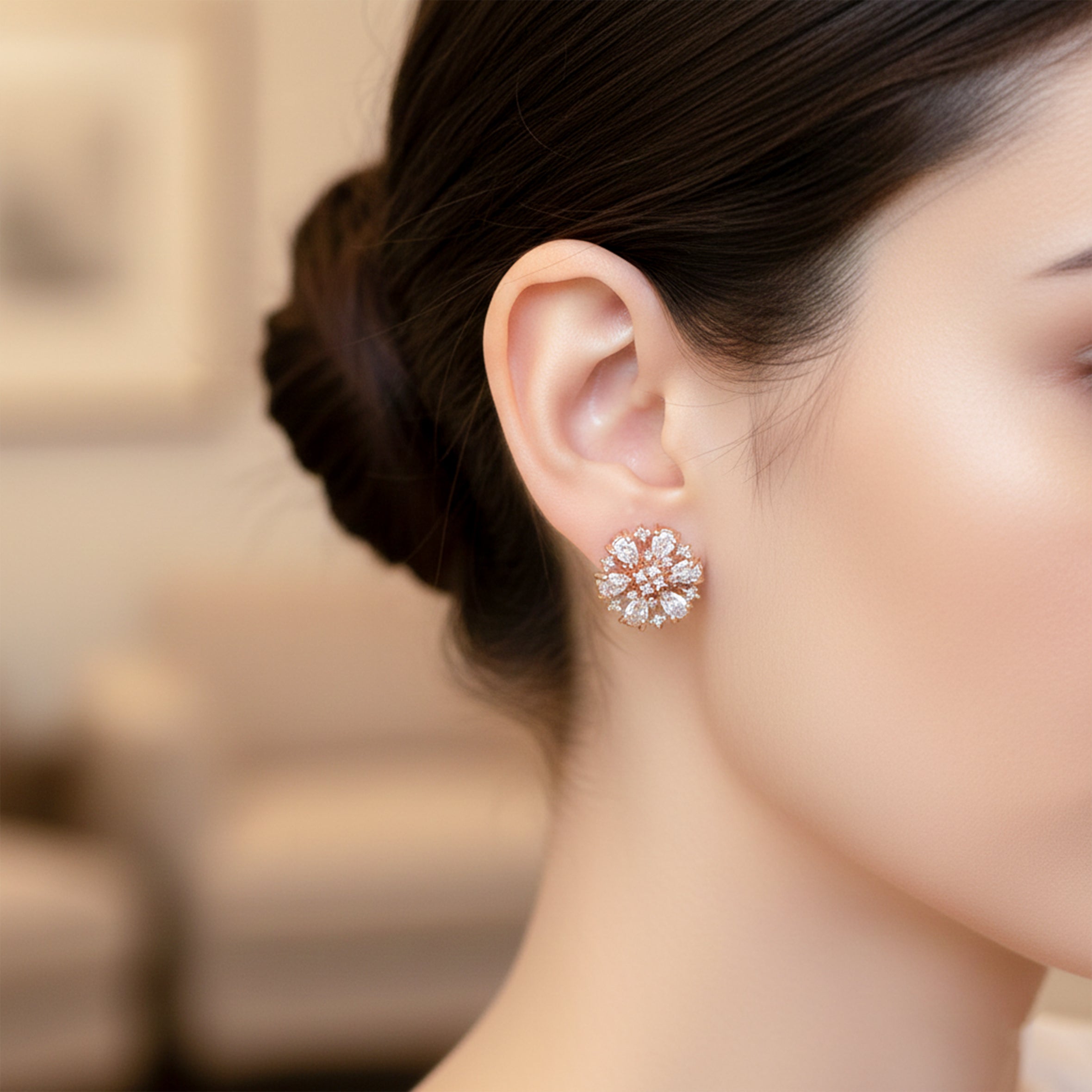 Aurora Sunburst Crystal Stud Earrings