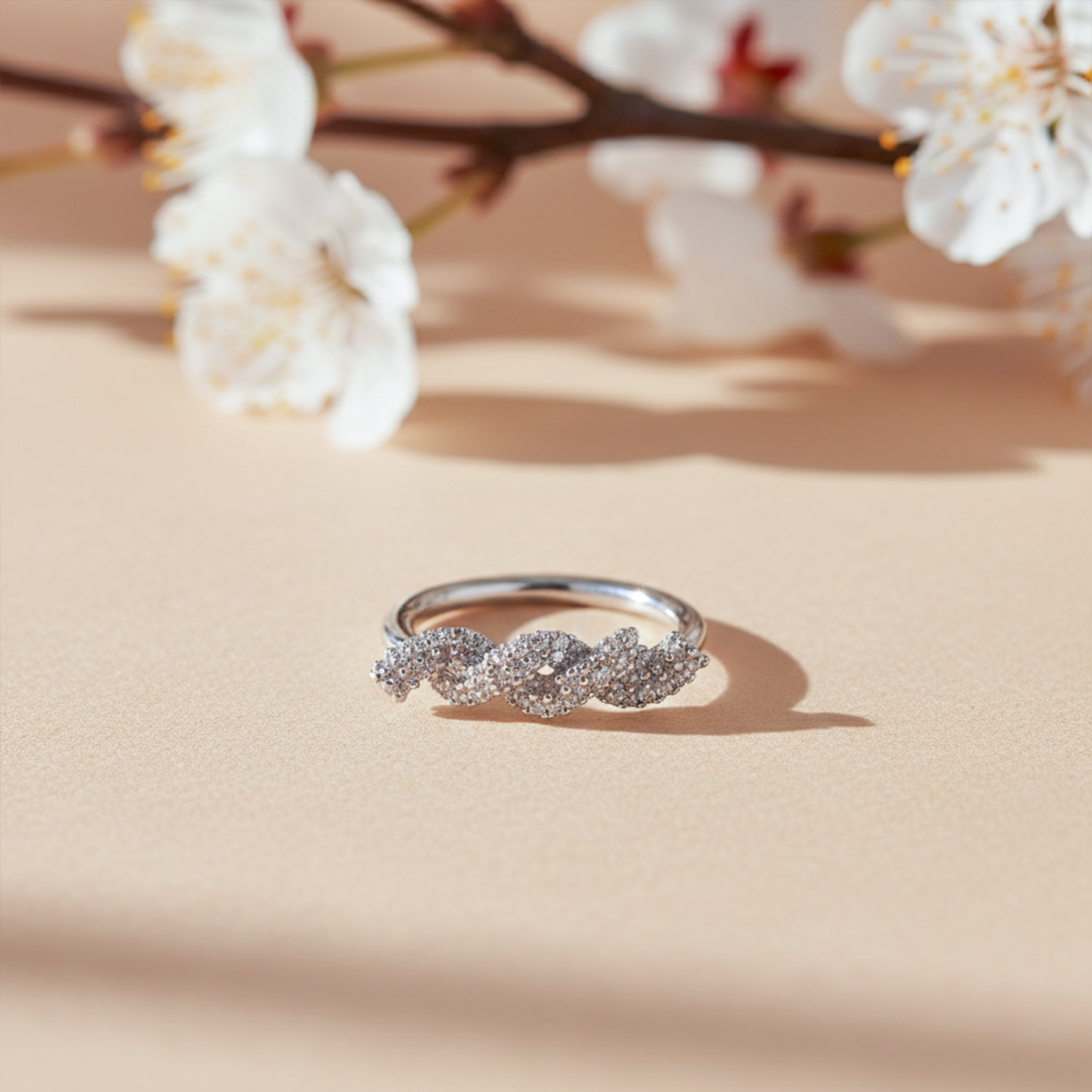 Wave Zircon Ring