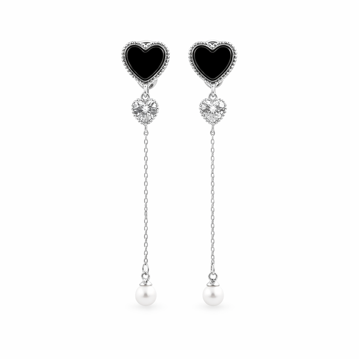 Obsidian Love Pearl Drops