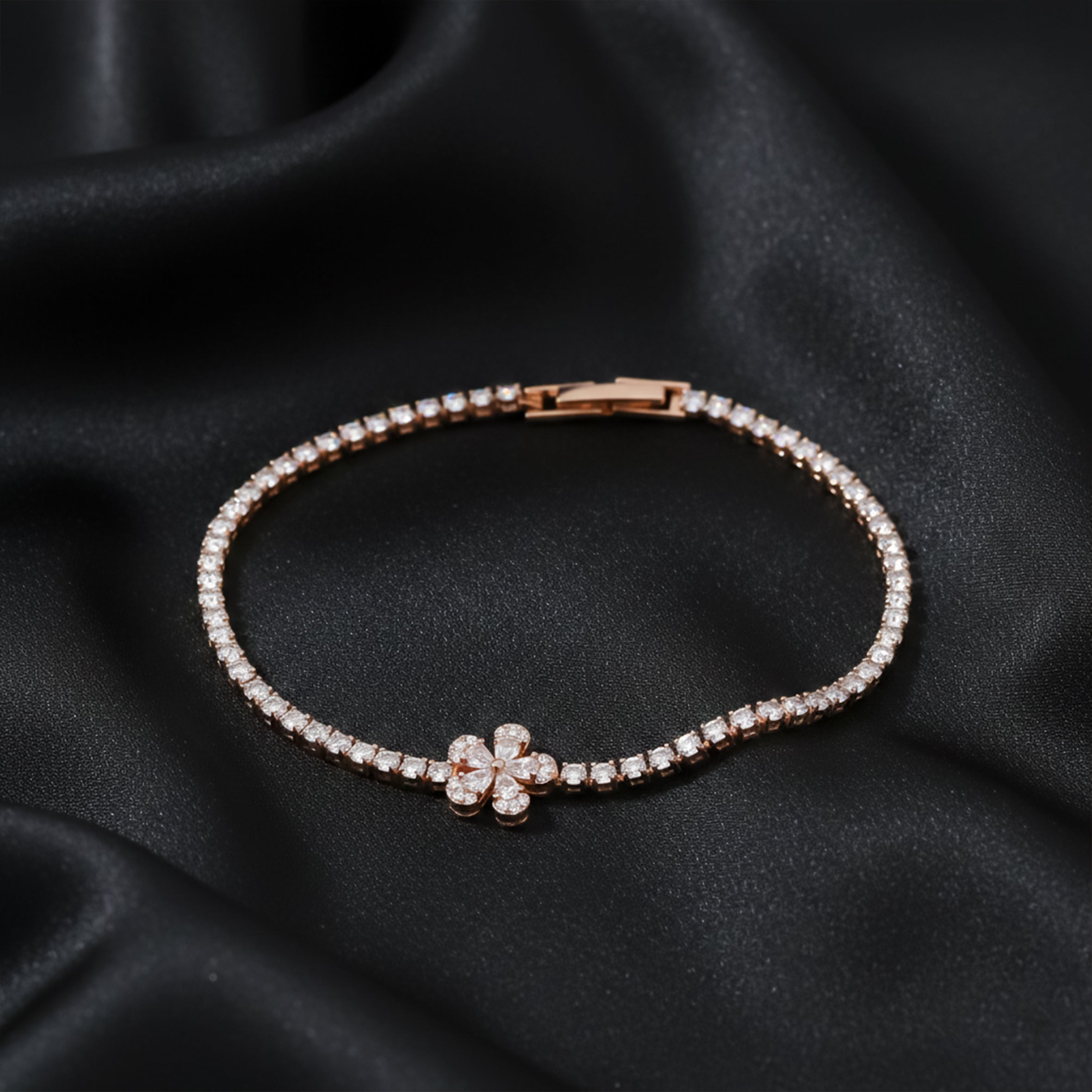 AuraBloom Diamond Chain Bracelet