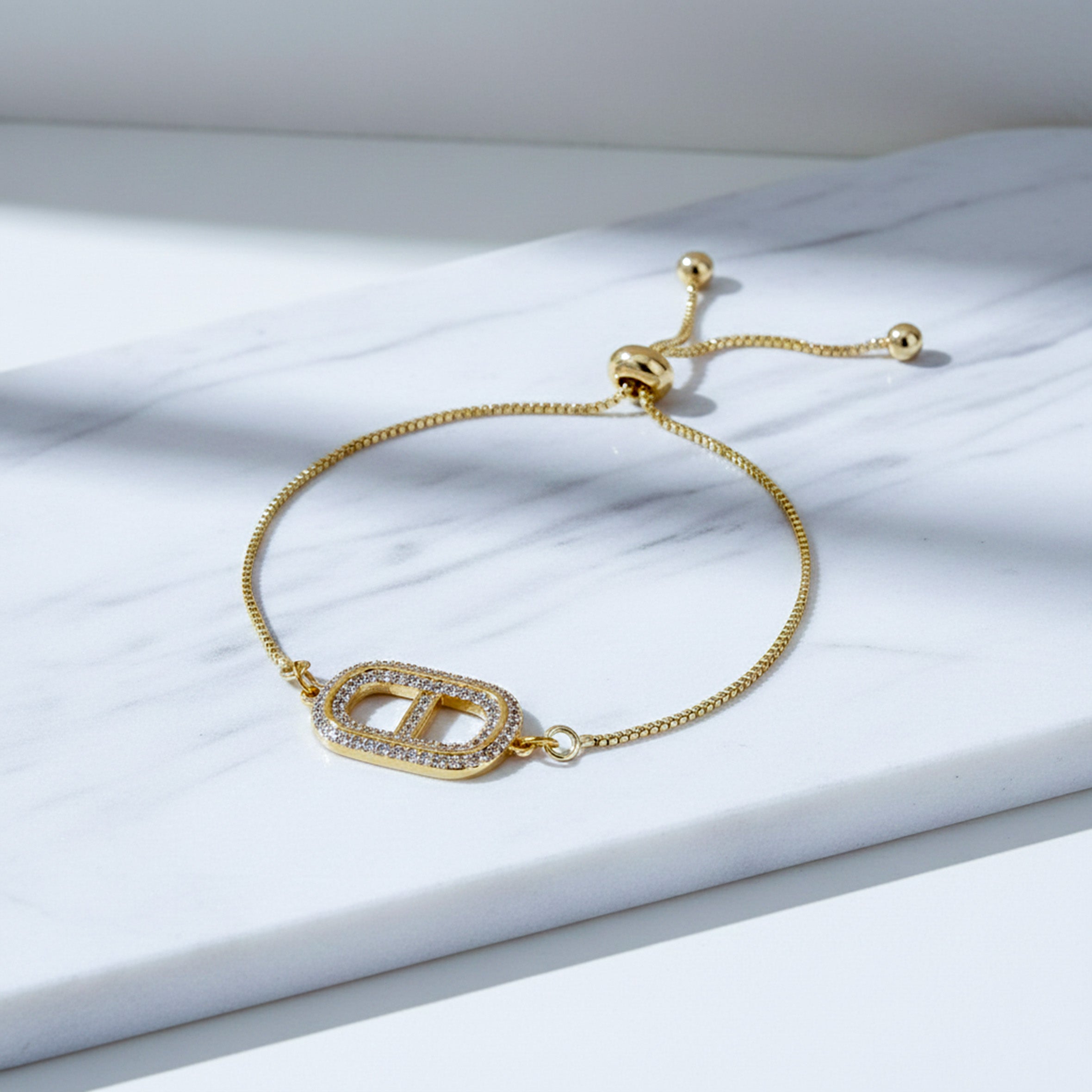 Elara Signature Gold Diamond Bracelet