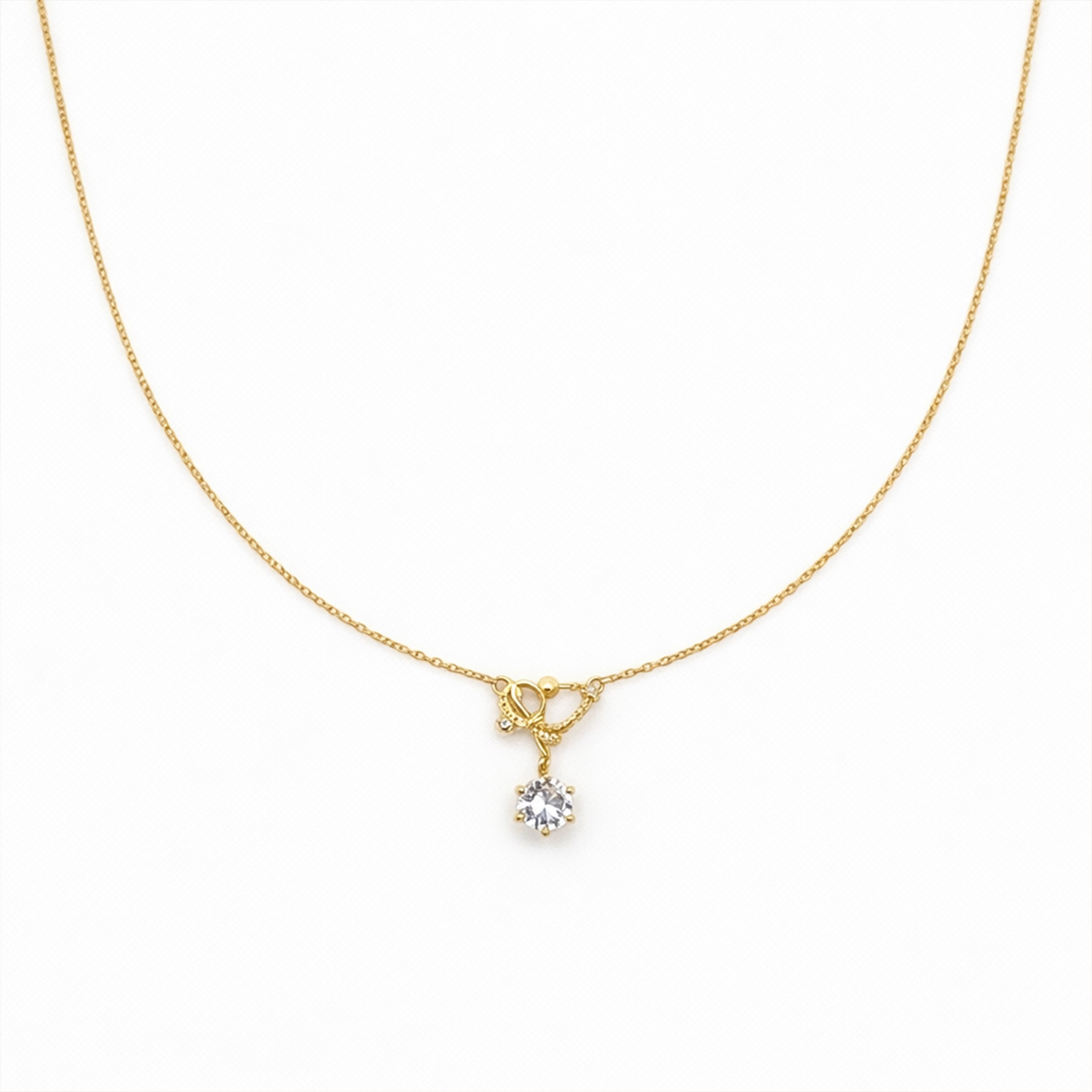 Solitaire Diamond Pendant Necklace