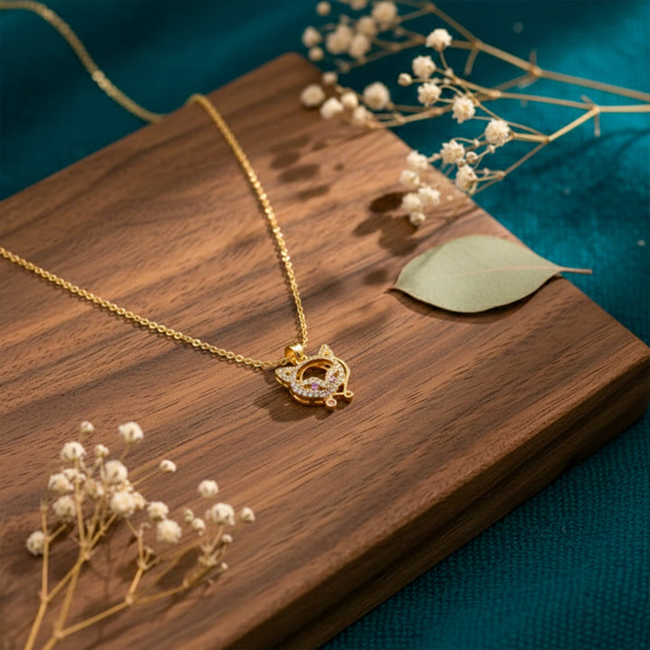 Celestia Star Halo Pendant Necklace