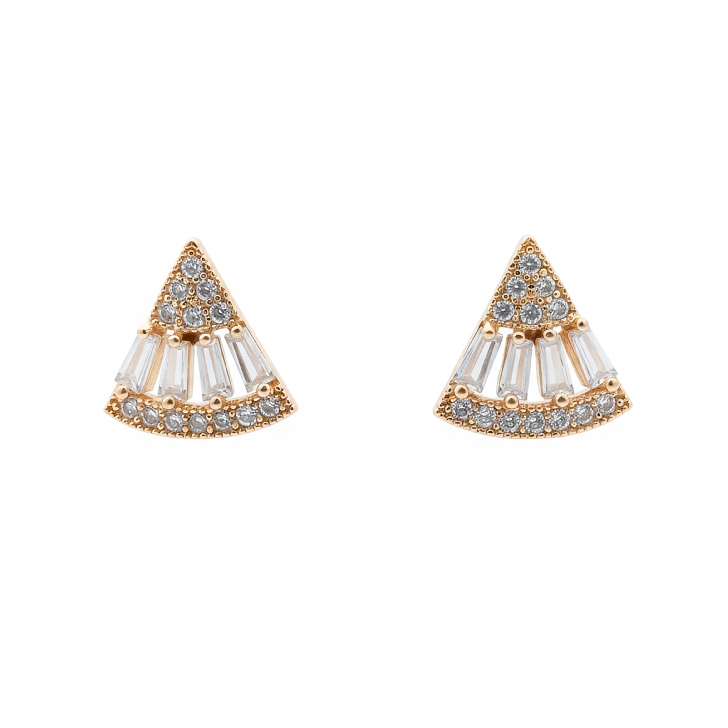Opulence Arc Crystal Stud Earrings