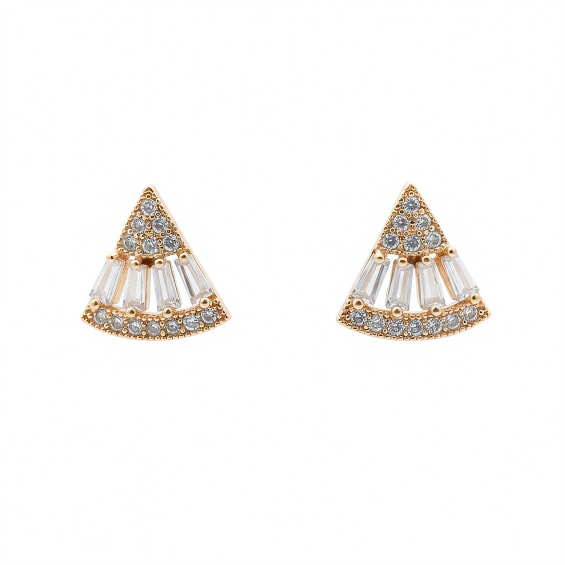 Opulence Arc Crystal Stud Earrings