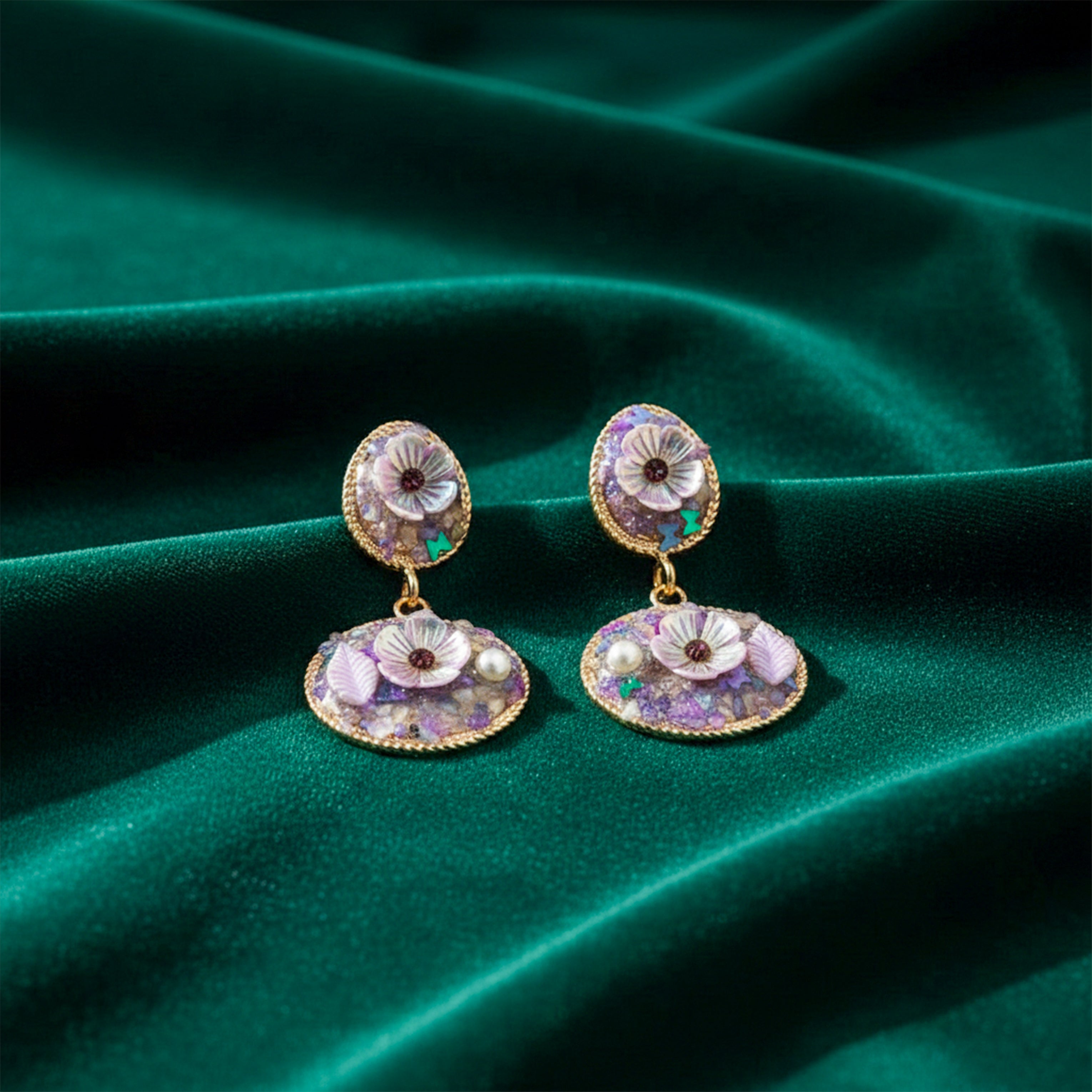 Lilac Luxe Dangles Earrings
