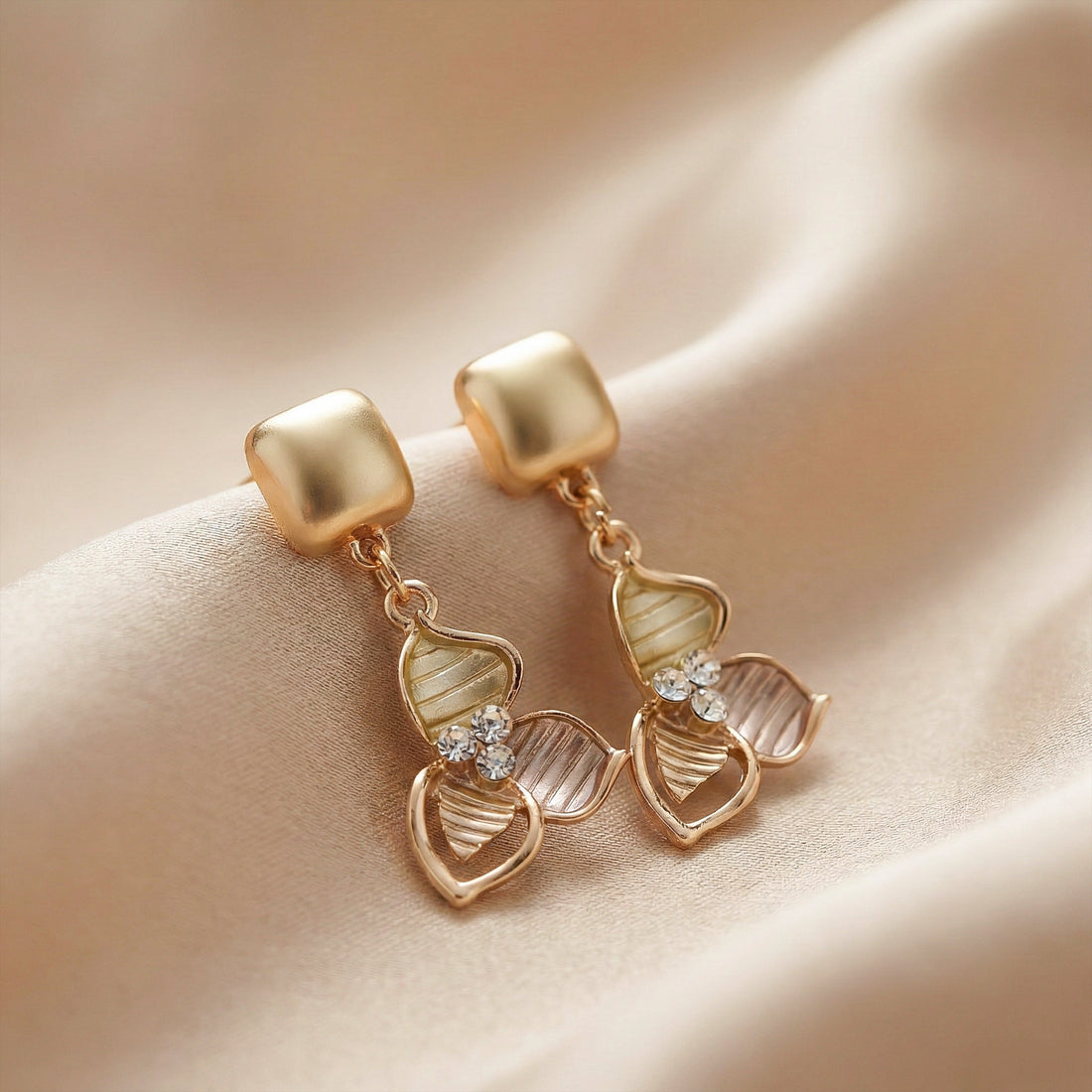 Golden Leaf Designer Earrings