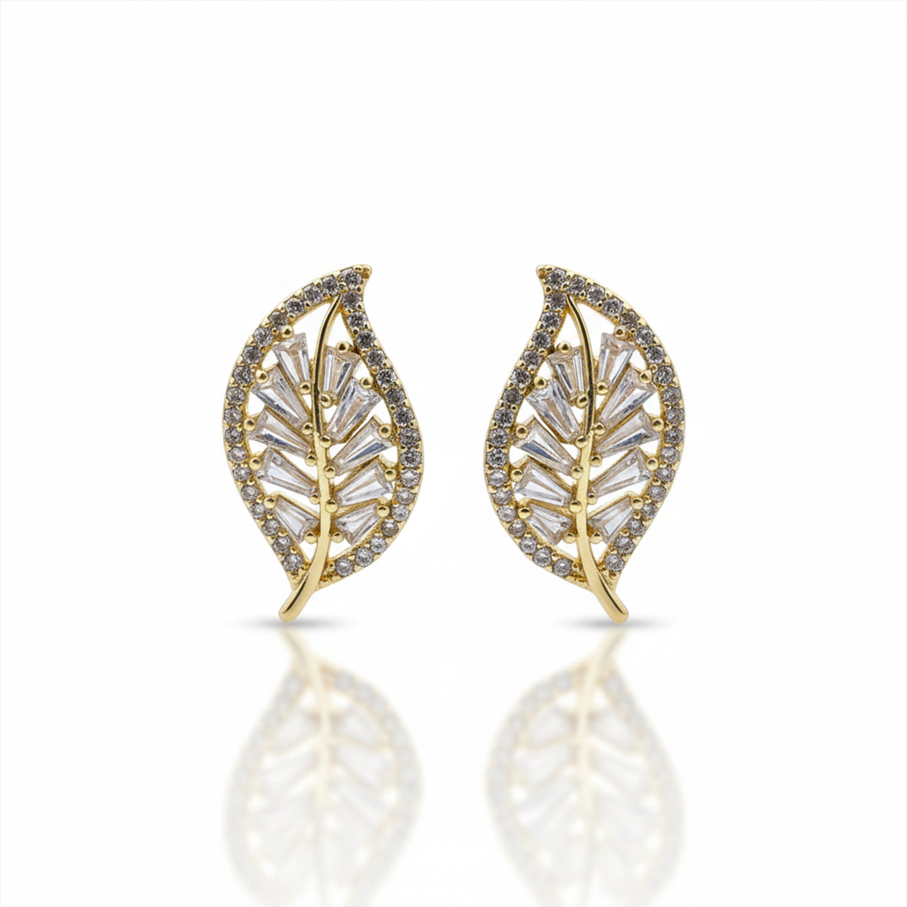 Leaf Luxe Stud Earrings