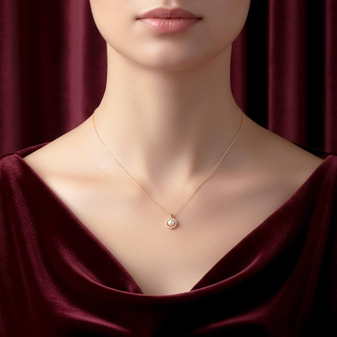 Classic Pearl & Gold Chain Necklace