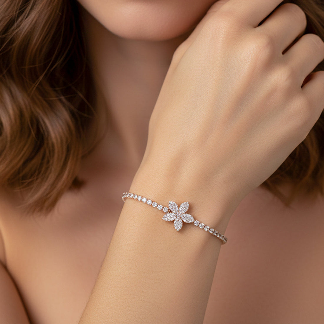 Flora Royale Diamond Tennis Bracelet