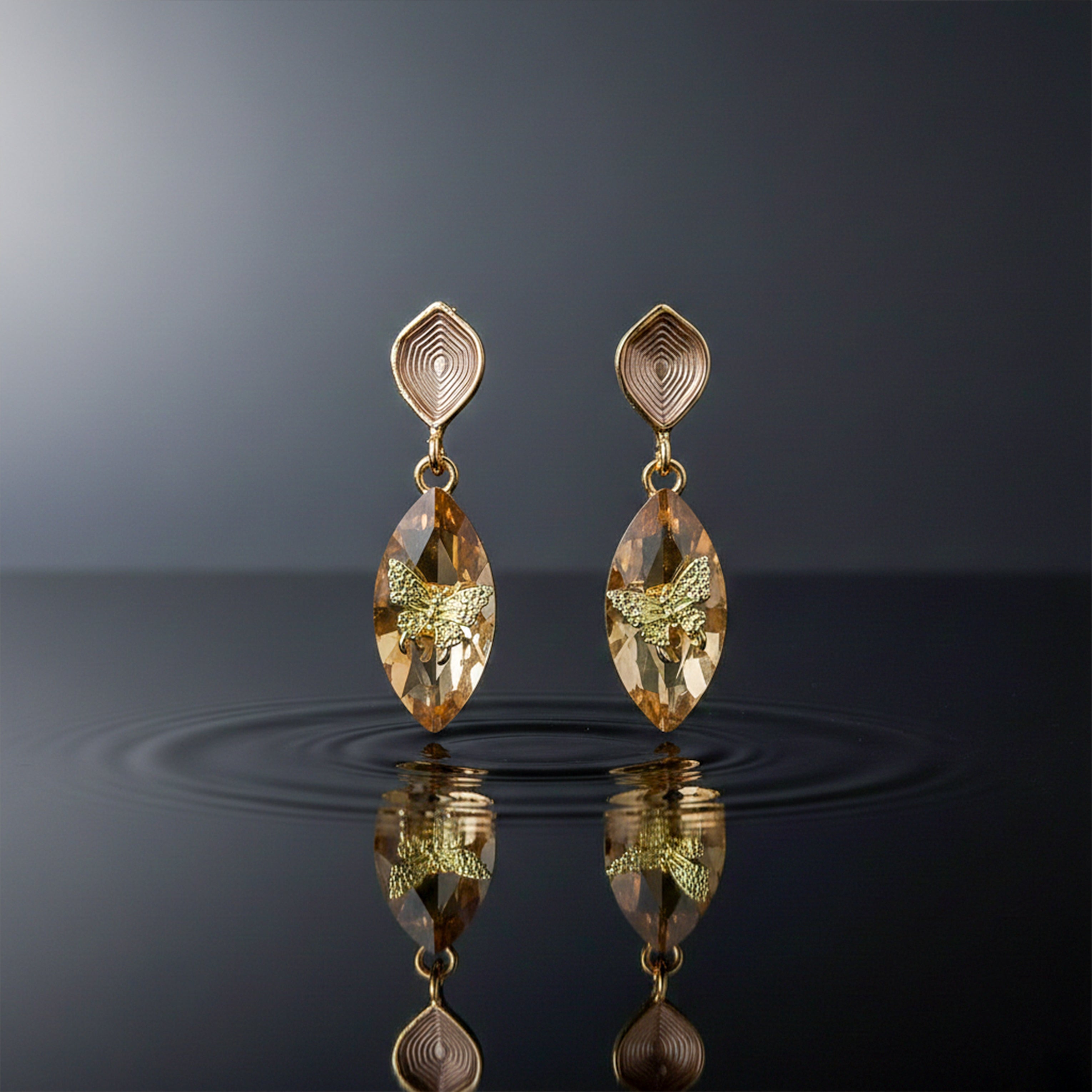 Nova Crystal Butterfly Earrings