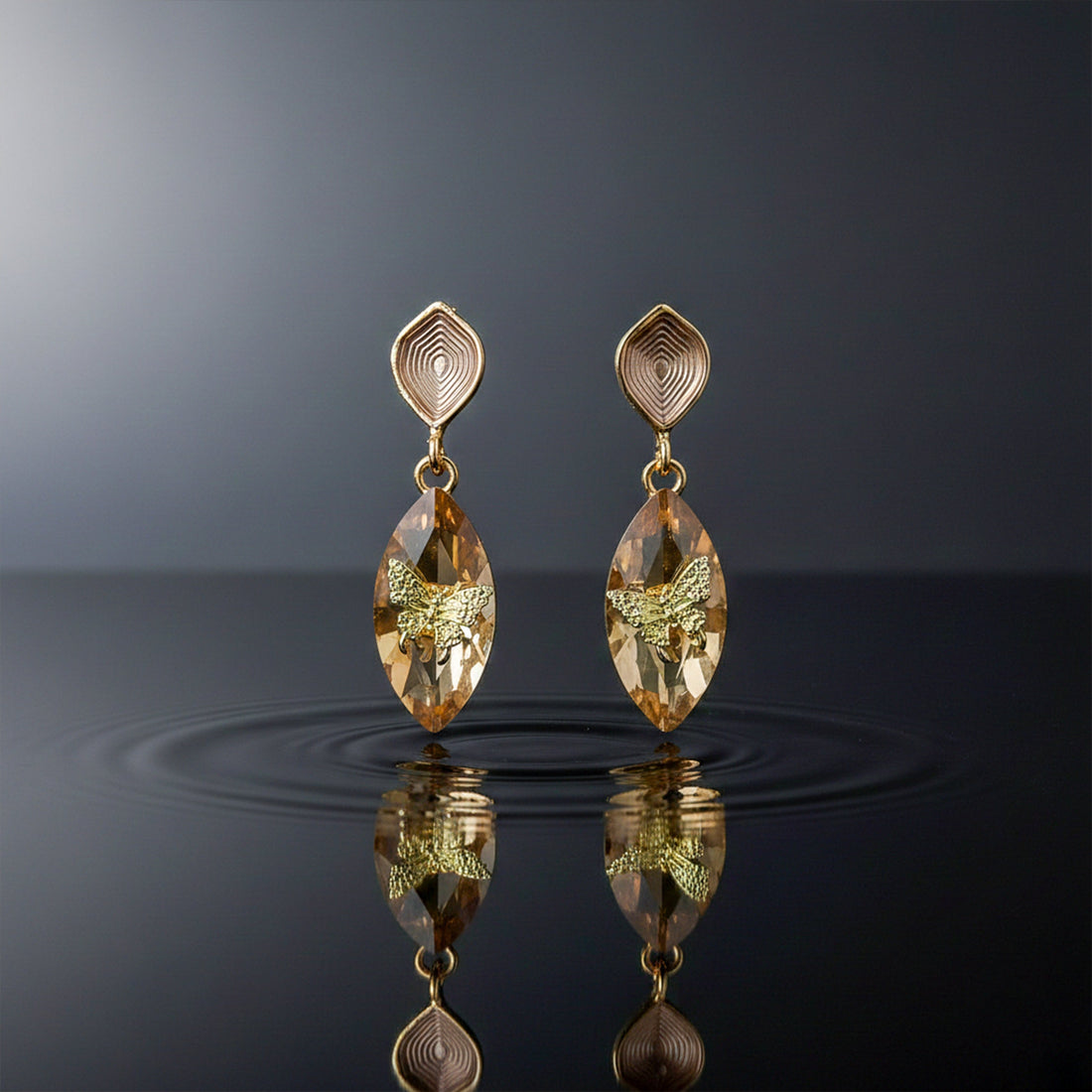 Nova Crystal Butterfly Earrings