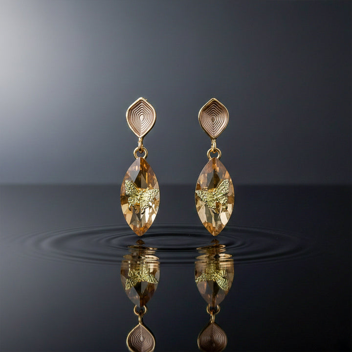 Nova Crystal Butterfly Earrings