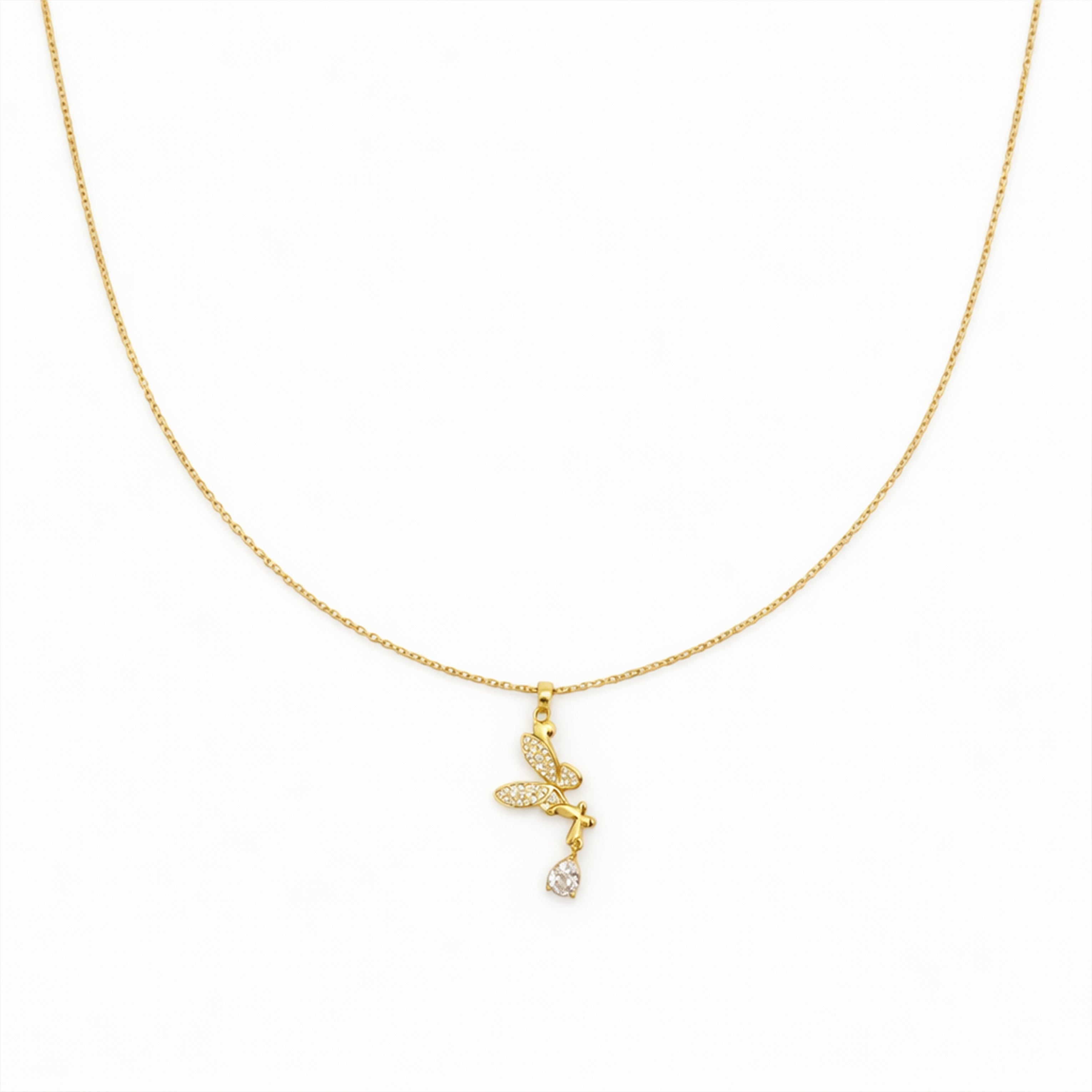 Butterfly Grace Drop Necklace