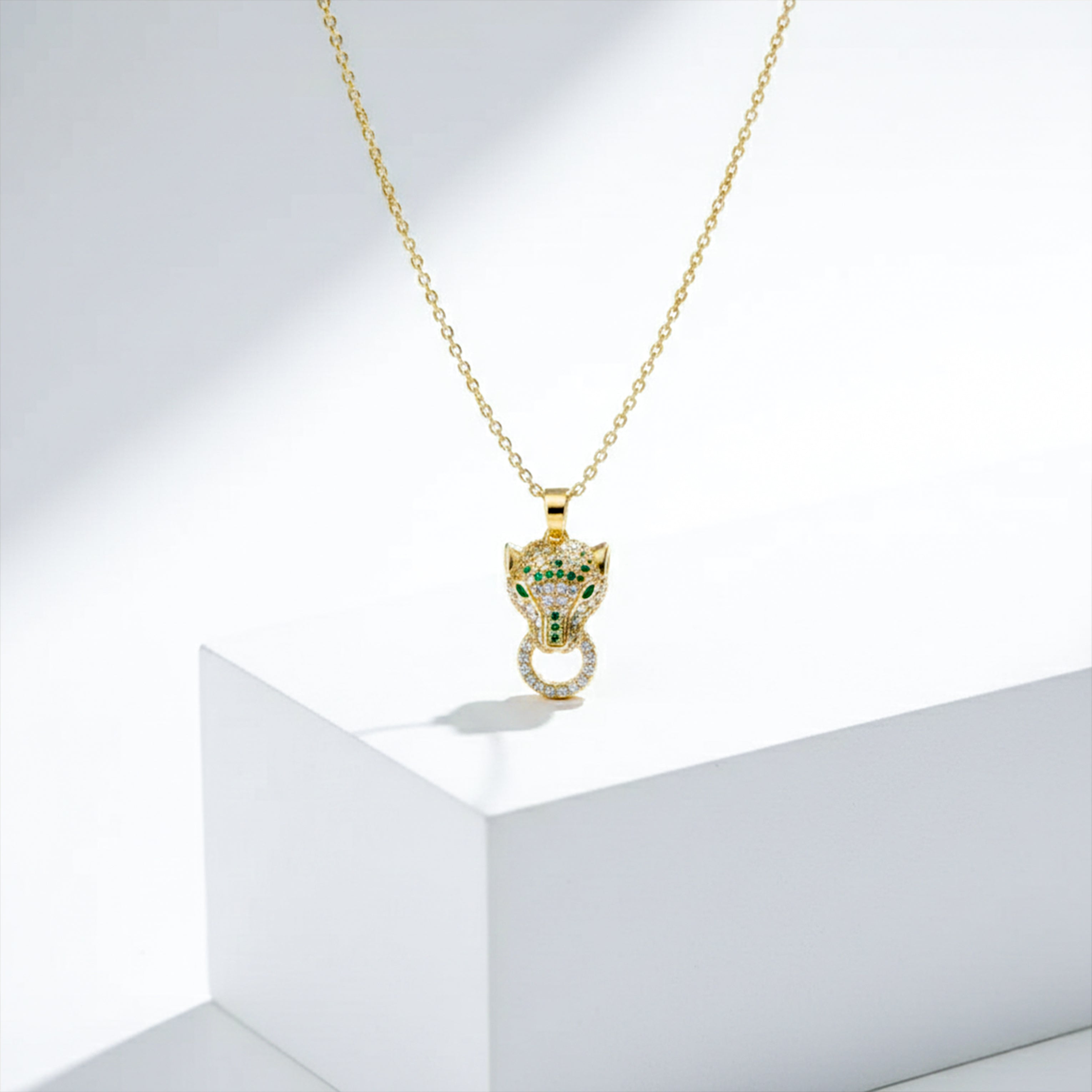 Panther Head Gold Necklace