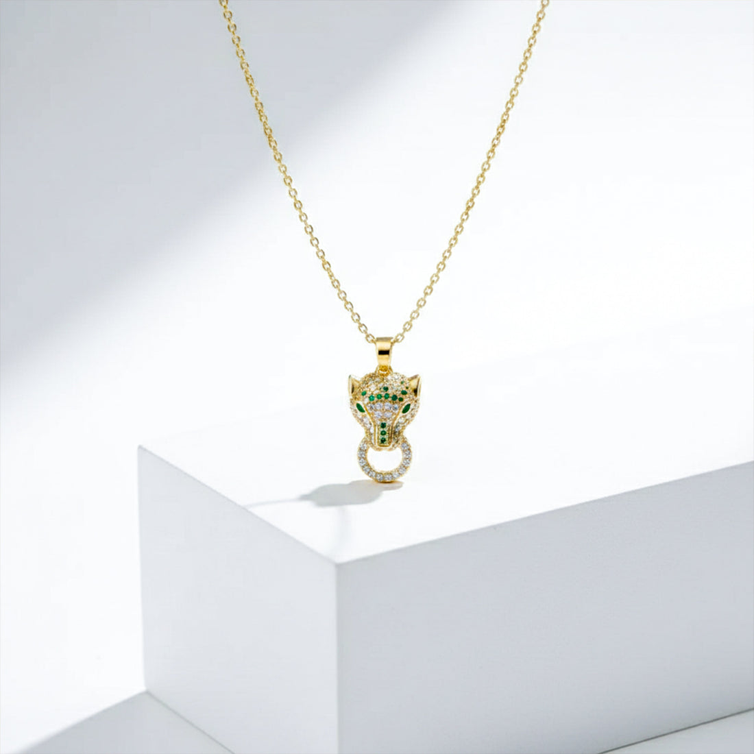 Panther Head Gold Necklace