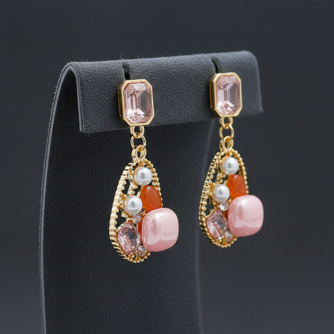 Pink Luxe Charm Earrings