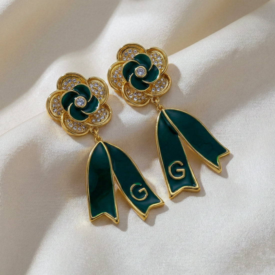 Luxury Bloom Floral Ribbon Earrings