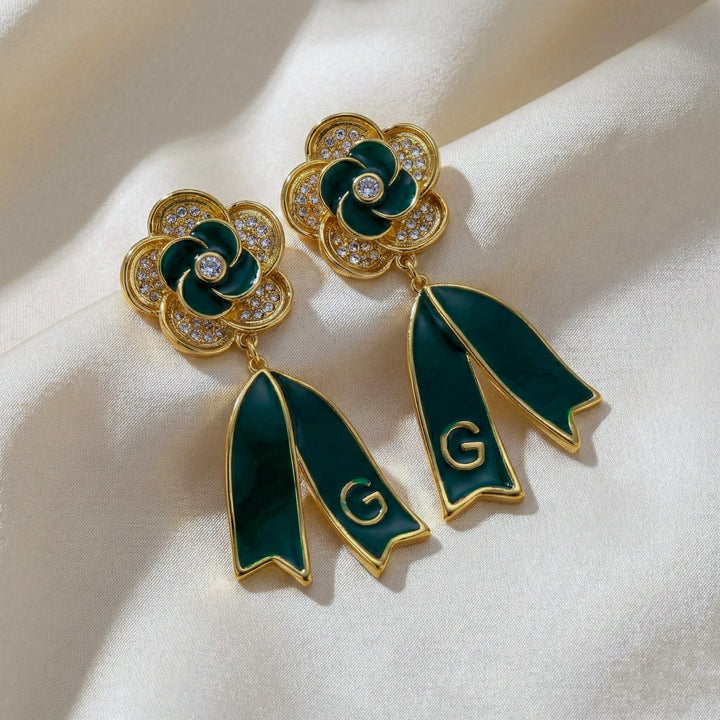 Luxury Bloom Floral Ribbon Earrings