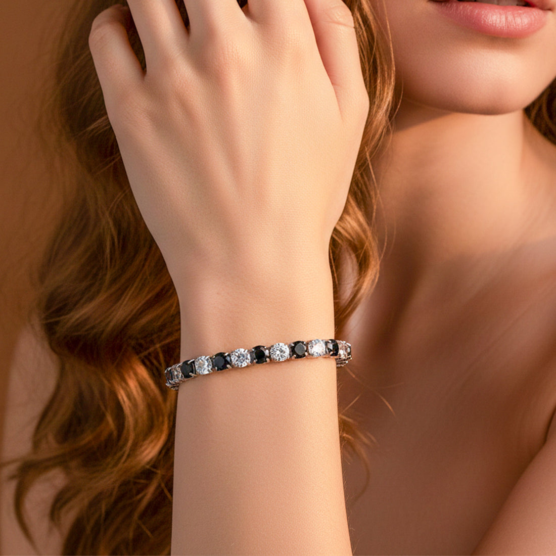 Noir Diamond Elegance Tennis Bracelet