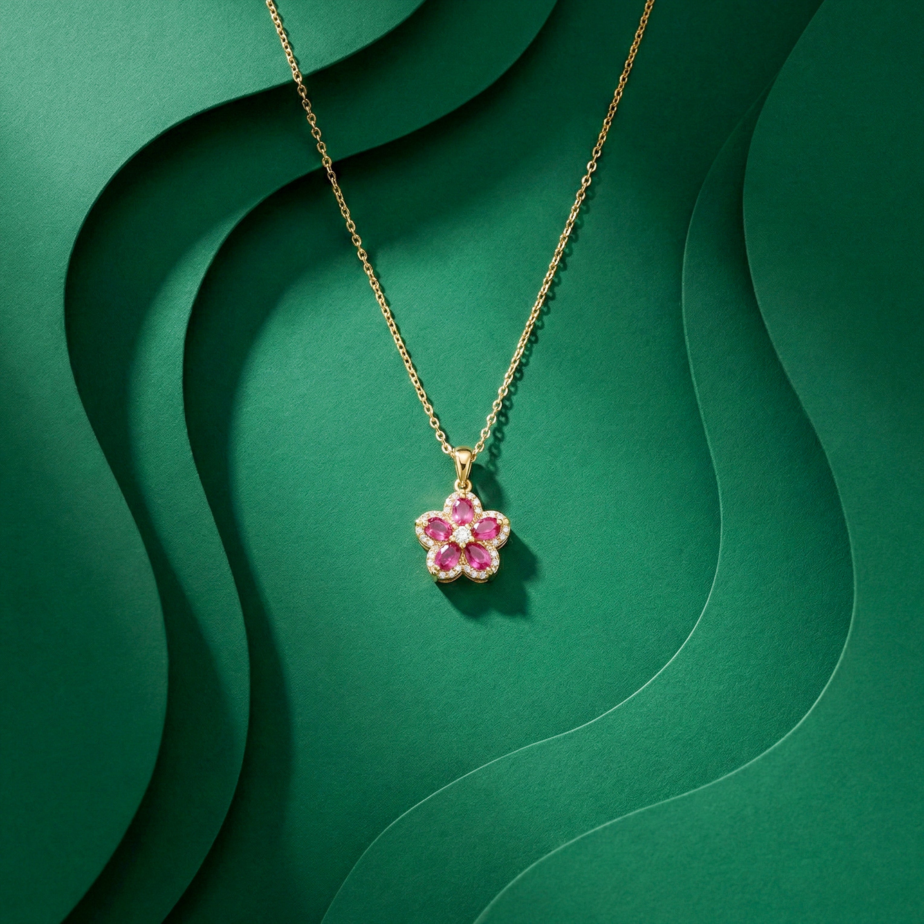 Rose Bloom Luxe Pendant Necklace