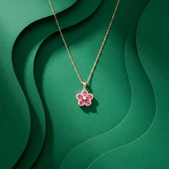 Rose Bloom Luxe Pendant Necklace