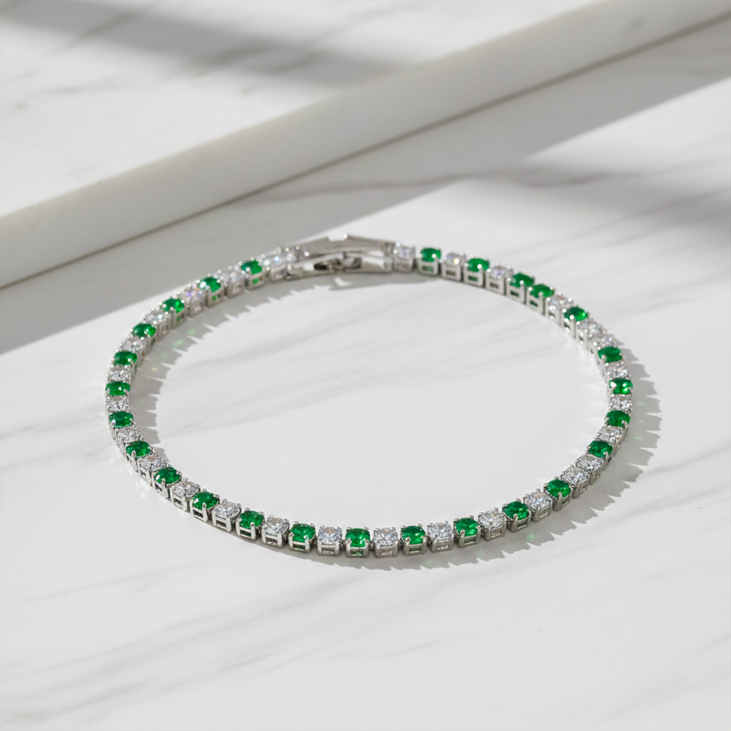 Crown Diamond Tennis Bracelet