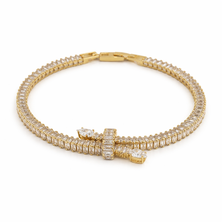 Infinity Ribbon Diamond Tennis Bracelet
