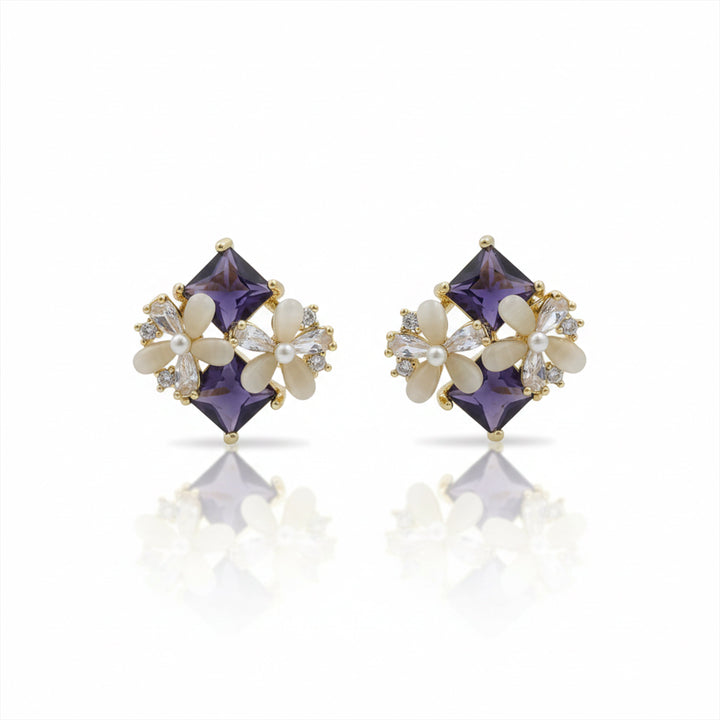 Royal Pushp Moti Stone Earrings
