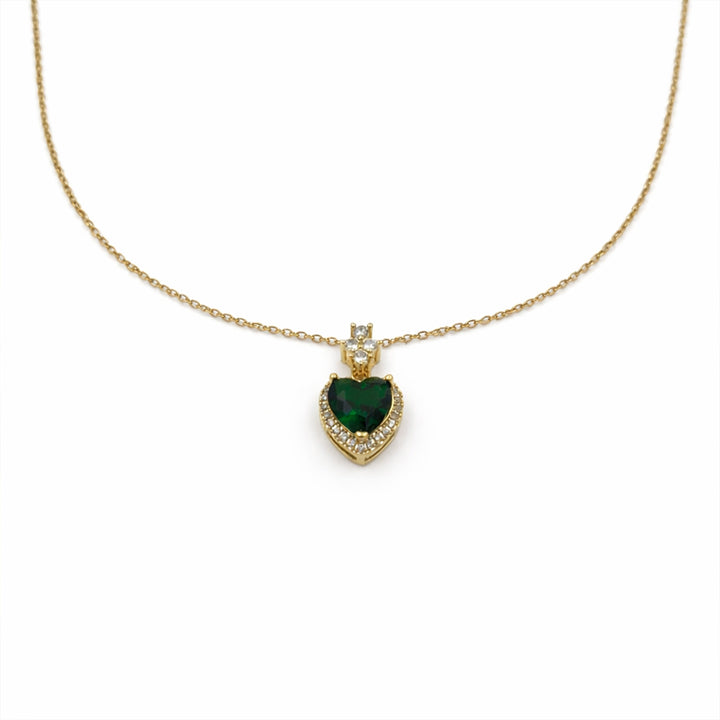 Eterna Emerald Heart Pendant Necklace