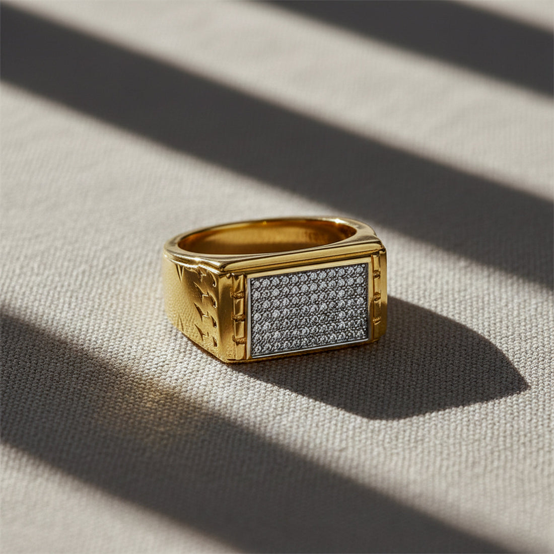 Crown Square Diamond Ring