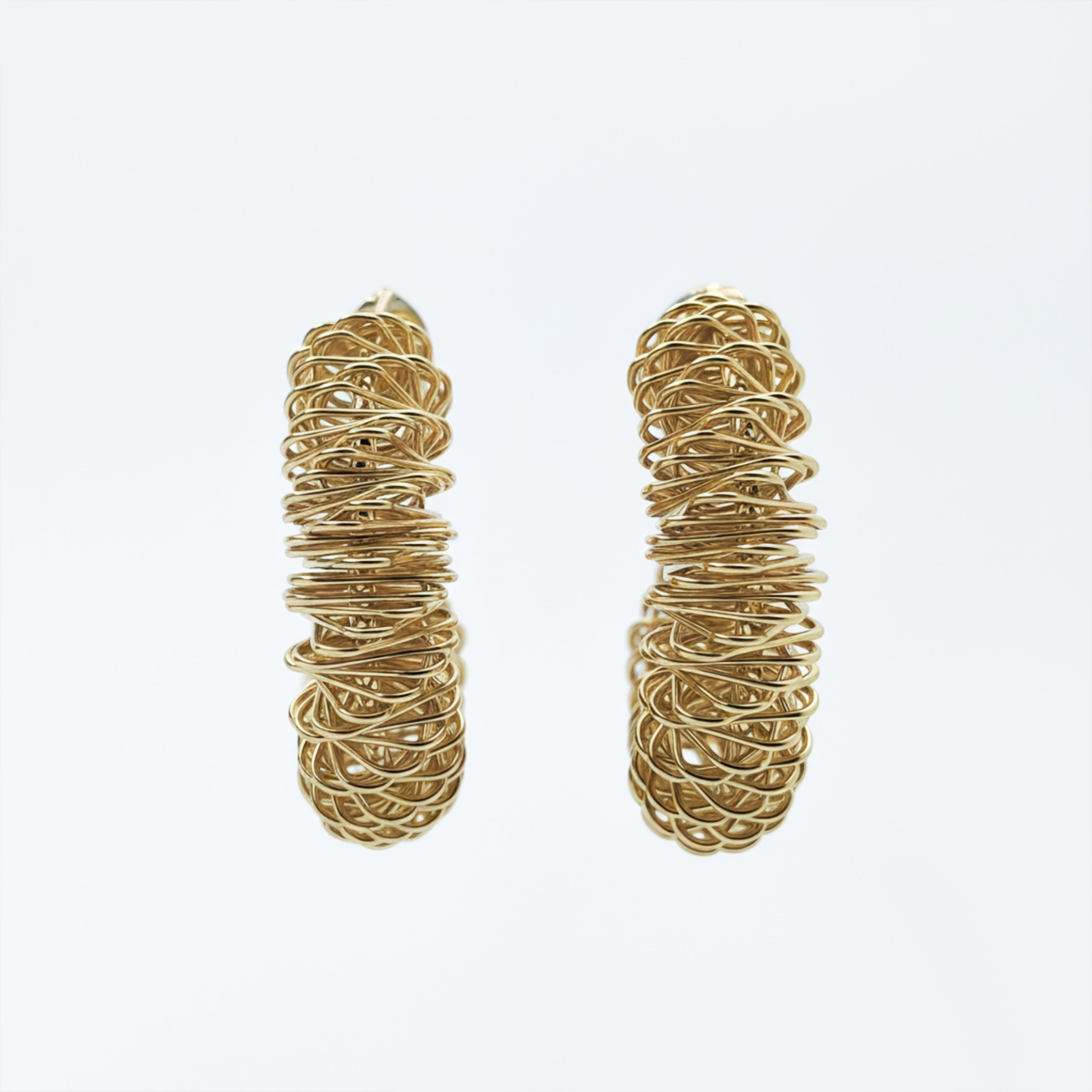 Spiral Gold Hoop Earrings