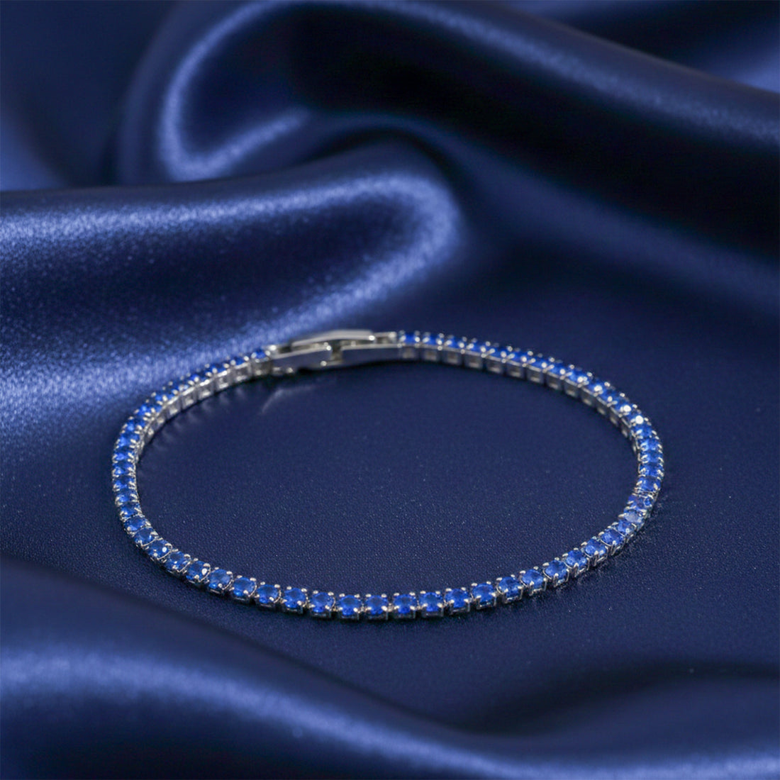Azure Sapphire Tennis Bracelet