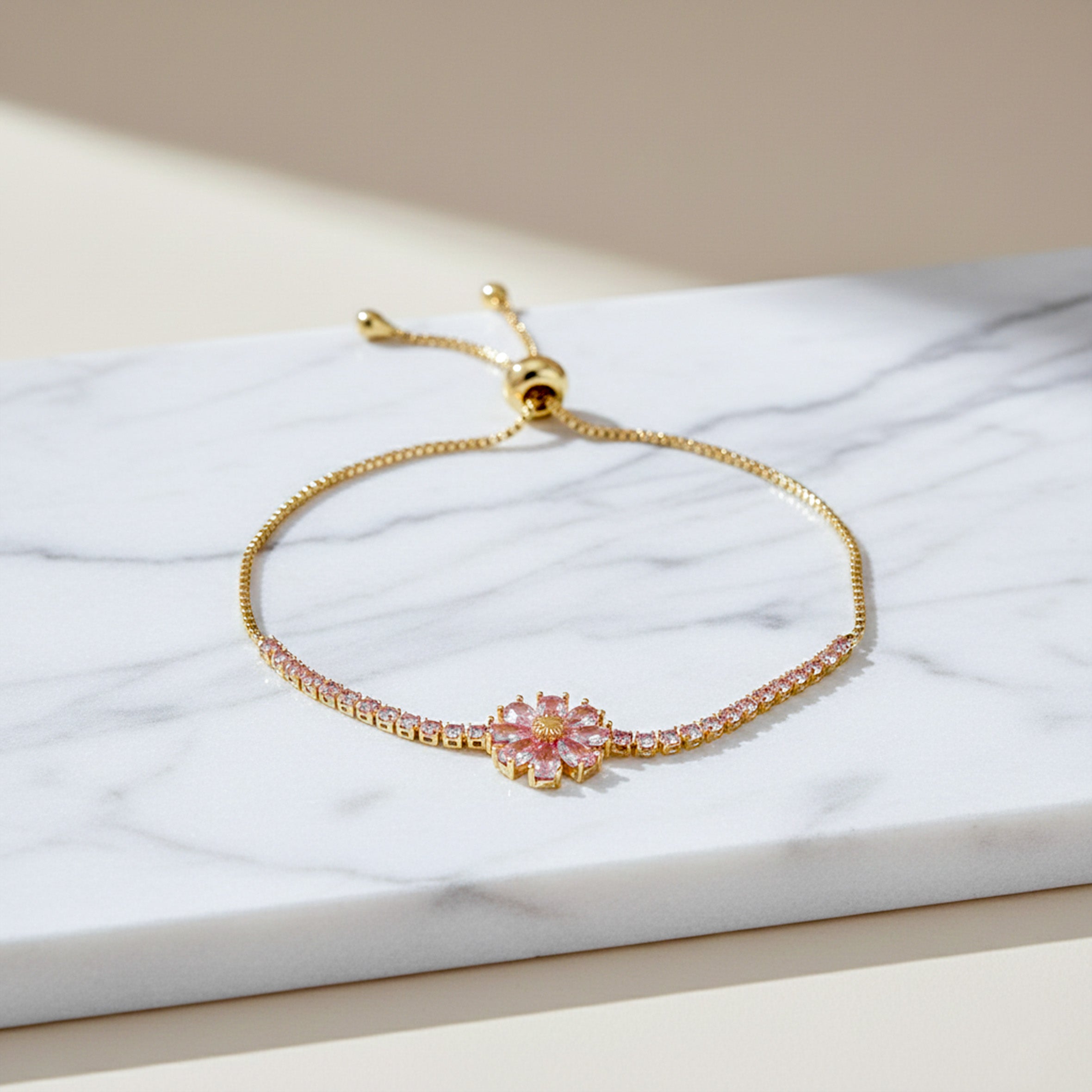 Aurora Bloom Gold Slider Bracelet