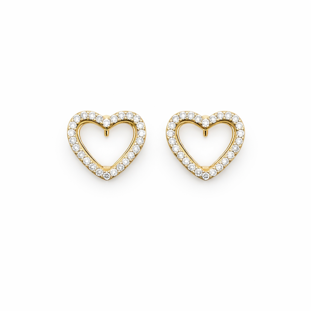 Celestia Love Crystal Heart Earrings